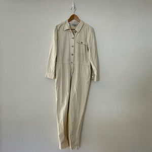 Sandy Liang x Target Women's Long Sleeve Boiler Suit Jumpsuit Cream